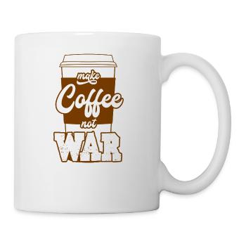 Faire du café au lieu de la guerre - Mug blanc - blanc - Droite