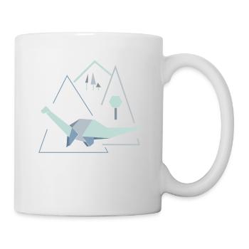 Brachiosaurus Dinosaur Long Neck Dino Origami - Mug - white - Right