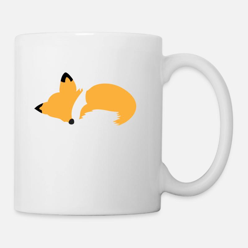 Schlafende Fox - Tasse - Weiß