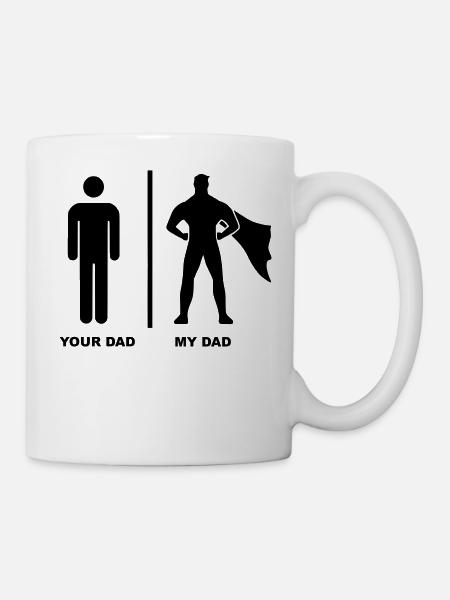 Votre papa Mon papa Superhero - Mug blanc - blanc