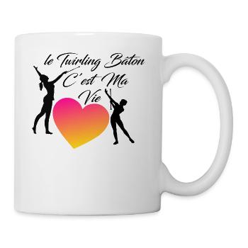TWIRLING BATON - Mug blanc - blanc - Droite