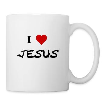 I love Jesus Geschenkidee Religion - Tasse - Weiß - Rechts