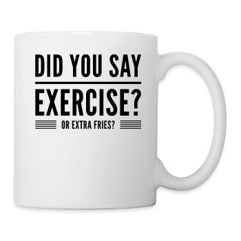 conditionnement physique t-shirt citation drôle - Mug blanc - blanc - Droite