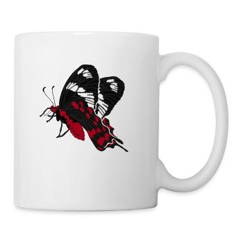 Schmetterling Pachliopta hector, crimson rose - Tasse - Weiß - Rechts