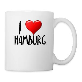 J'aime Hambourg - Mug blanc - blanc - Droite