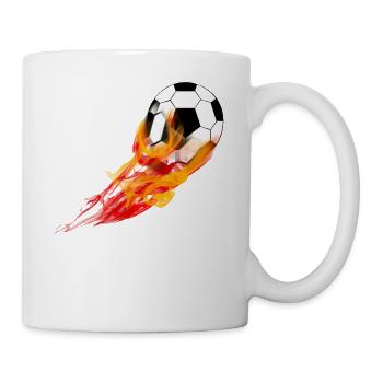 Football avec le feu - Mug blanc - blanc - Droite