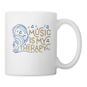 music is my therapy - Mug - white - Right