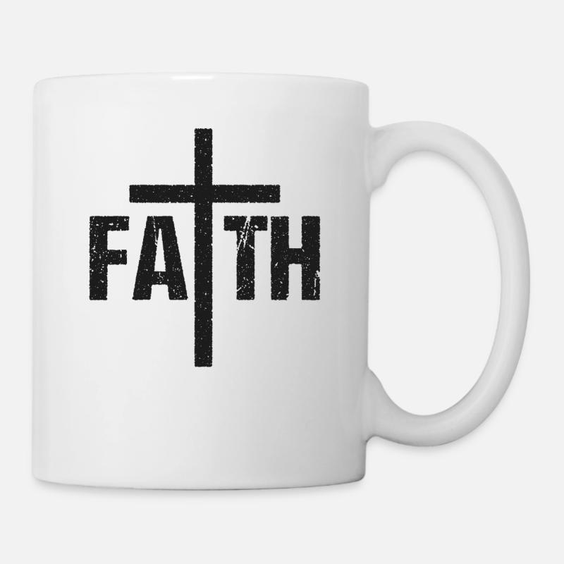 la confiance de la confiance de la foi de la foi - Mug blanc - blanc