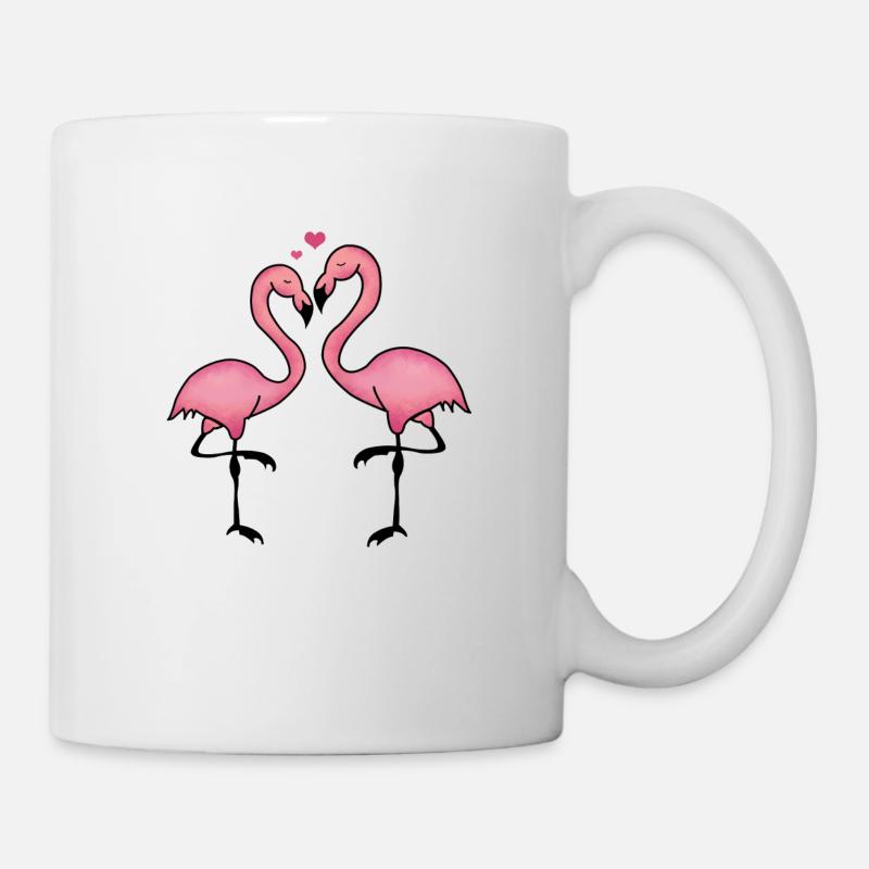 flamingos Liebe - Tasse - Weiß