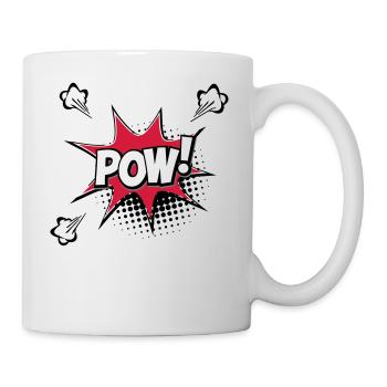POP ART Design Kunst POW! T-Shirt 19050er 1960er - Tasse - Weiß - Rechts