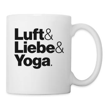 Luft & Liebe & Yoga - Tasse - Weiß - Rechts