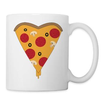 La pizza frappe au bon endroit - Mug blanc - blanc - Droite