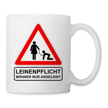 Leinenpflicht - Tasse - Weiß - Rechts
