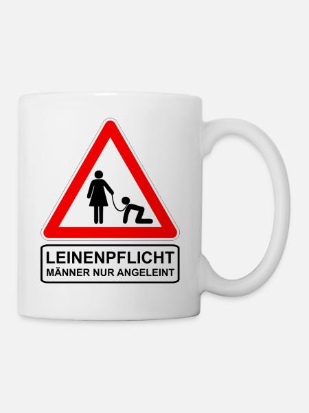 Leinenpflicht - Tasse - Weiß