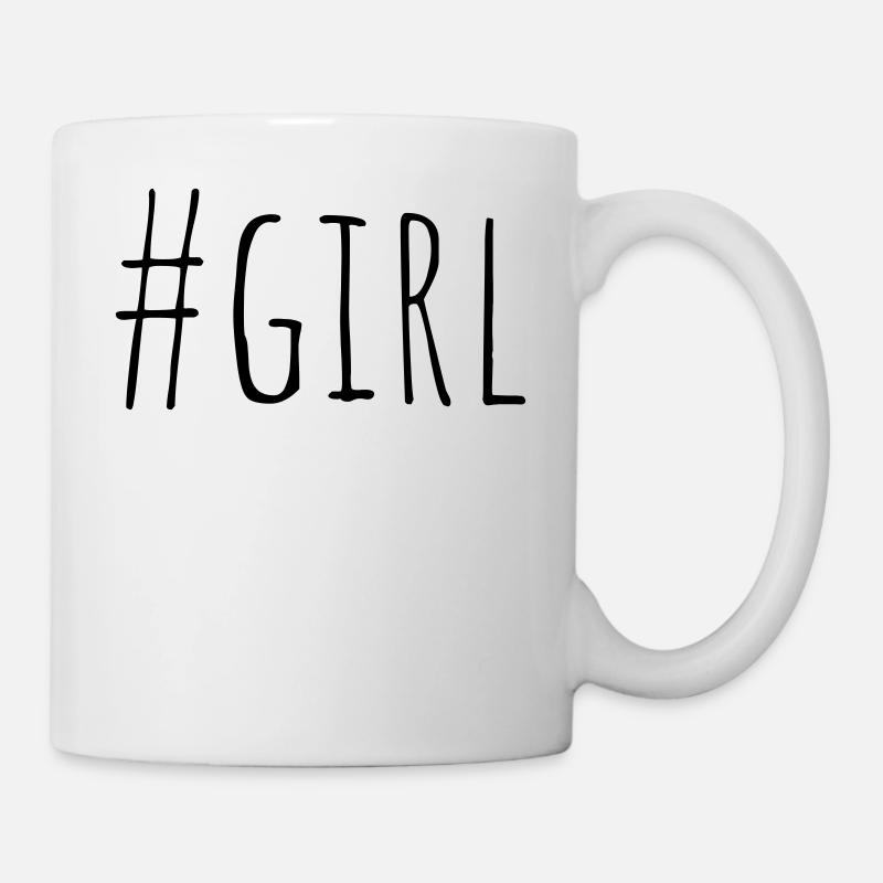 Hashtag Girl - stylische Geschenkidee - Tasse - Weiß