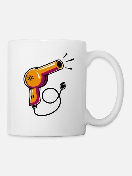 Fön - Tasse - Weiß