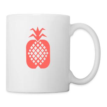 Ananas Motiv - Tasse - Weiß - Rechts
