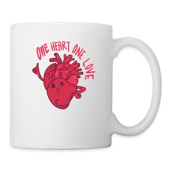 Ein Herz eine Liebe - Tasse - Weiß - Rechts