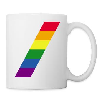 Arc-en-ciel / Arc-en-ciel / Paix / Fierté / Gay / LGBT - Mug blanc - blanc - Droite