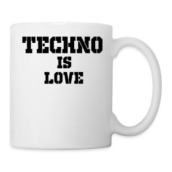 techno is love - Mug - white - Right