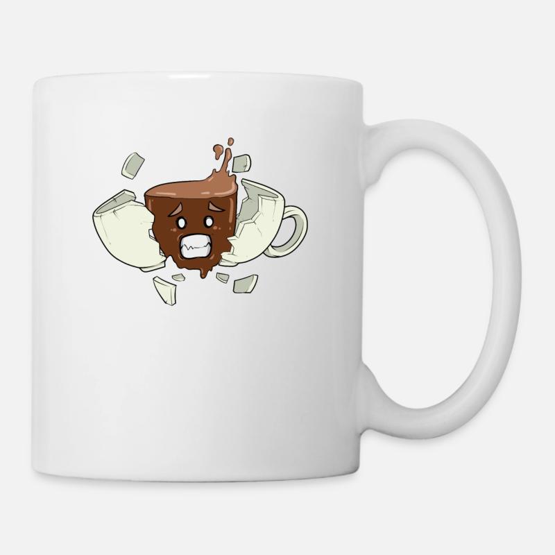 Café choc de caféine! Amour de café de dépendance à la caféine - Mug blanc - blanc