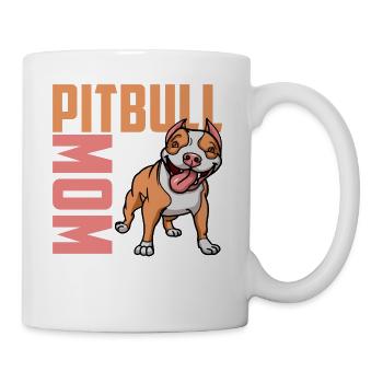 Meilleur Pit Bull maman T-shirt - Mug blanc - blanc - Droite