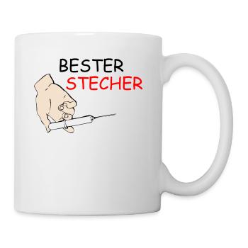 Neues T-Shirt Bester Stecher Geschenkidee - Tasse - Weiß - Rechts