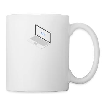 Laptop - Tasse - Weiß - Rechts