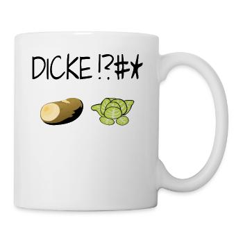 Dicke !?#* Kartoffel Salat blk - Tasse - Weiß - Rechts