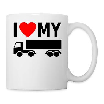 Camion camion camion camion - Mug blanc - blanc - Droite