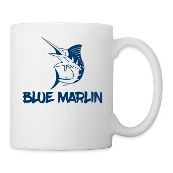 Angler - Angelsport - Blue Marlin - Geschenk - Tasse - Weiß - Rechts