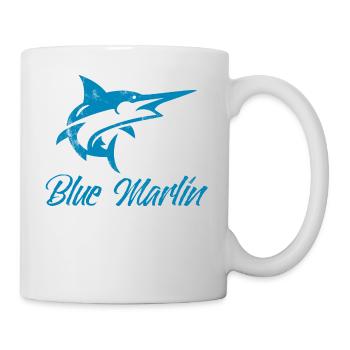 Angler - Angelsport - Blue Marlin - Geschenk - Tasse - Weiß - Rechts