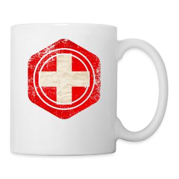 HEXAGON SWITZERLAND GRUNGE - Mug - white - Right