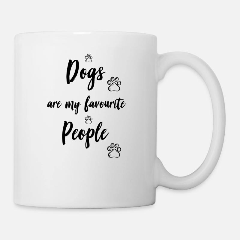 Chien motif de pattes - Mug blanc - blanc