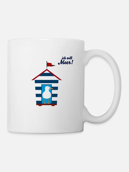 ich will Meer - Tasse - Weiß