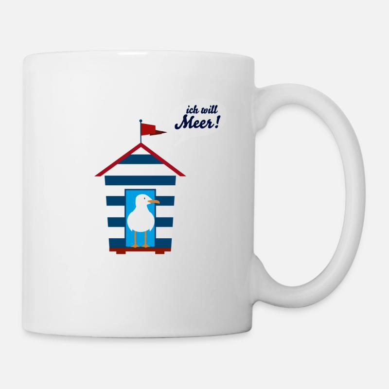 ich will Meer - Tasse - Weiß