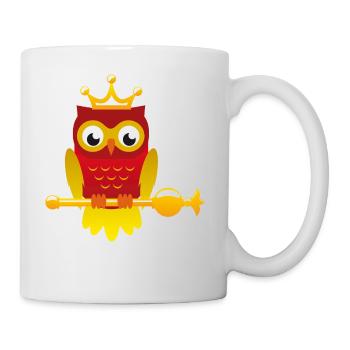 King owl with scepter - Mug - white - Right