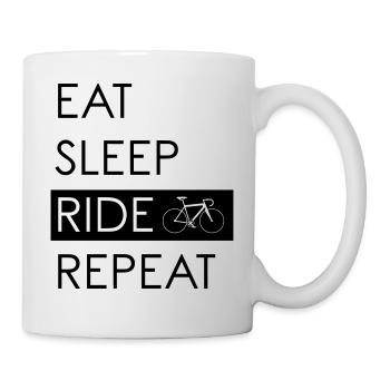 EAT SLEEP RIDE REPEAT - Mug blanc - blanc - Droite