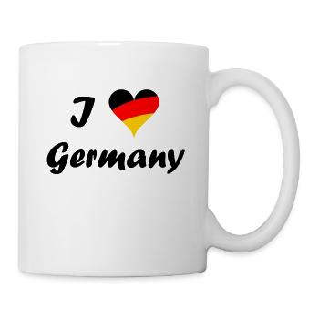schönes I Love Germany Design-Ich liebe Deutschl. - Tasse - Weiß - Rechts