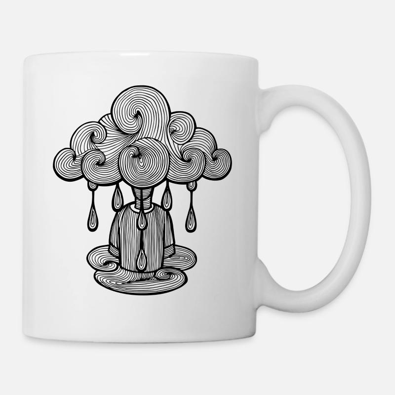Cloud Montag Regen, Montag ist schlecht ... - Tasse - Weiß