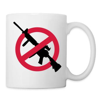 Anti armes contre armes Arme fusils de démolition - Mug blanc - blanc - Droite
