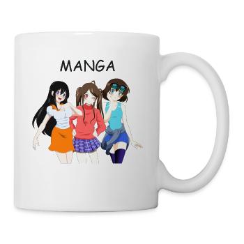Anime Group 3 Filles, Texte "Manga" - Mug blanc - blanc - Droite