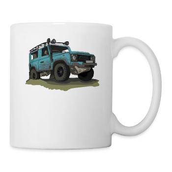 Englische Geländewagen Offroad Ikone - Ninety - Tasse - Weiß - Rechts