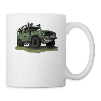 Englische Geländewagen Offroad Ikone - Ninety - Tasse - Weiß - Rechts