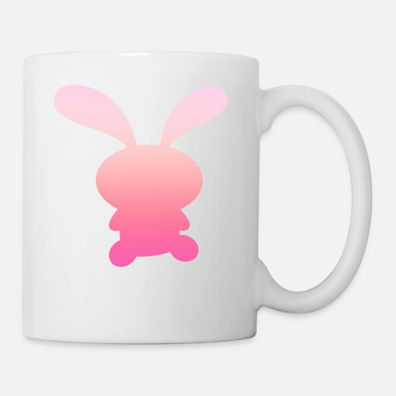 Big Pink Bunny Design / Logo - Mug - white