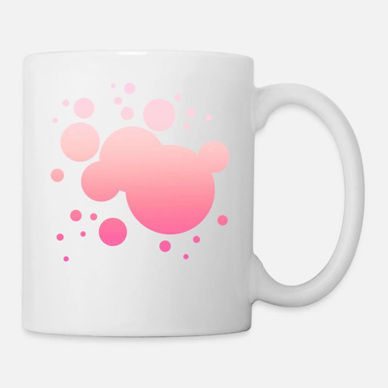 Einfaches Pinkes Farbklecks Farbspritzer Design - Tasse - Weiß