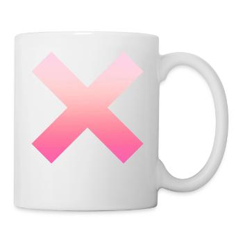 Simple Simple Pink X / Cross Design / Symbol - Mug - white - Right