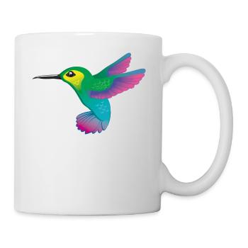Hummingbird colorful vector graphic - Mug - white - Right