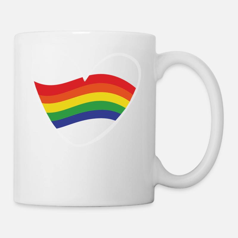 Rainbow heart | Gift Idea | LGBT - Mug - white