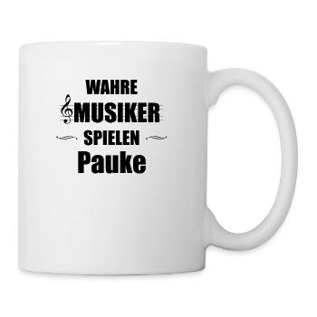 Pauke Instrument Geschenk - Tasse - Weiß - Rechts